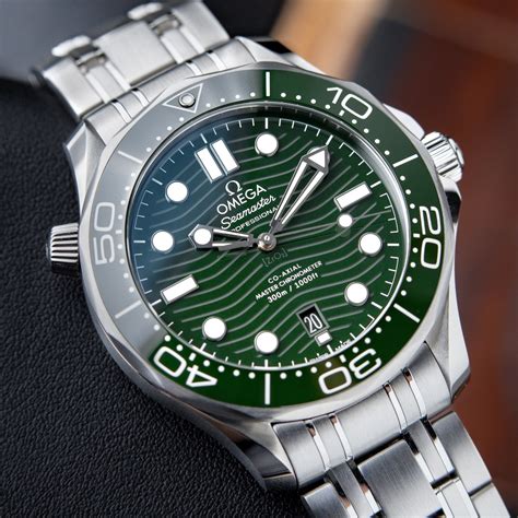 green face omega watch|omega seamaster professional green face.